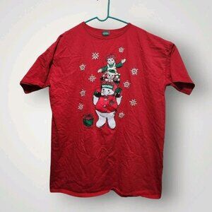 Vintage Snowden Raggedy Ann Andy T Shirt Adult One Size Red 90s Christmas